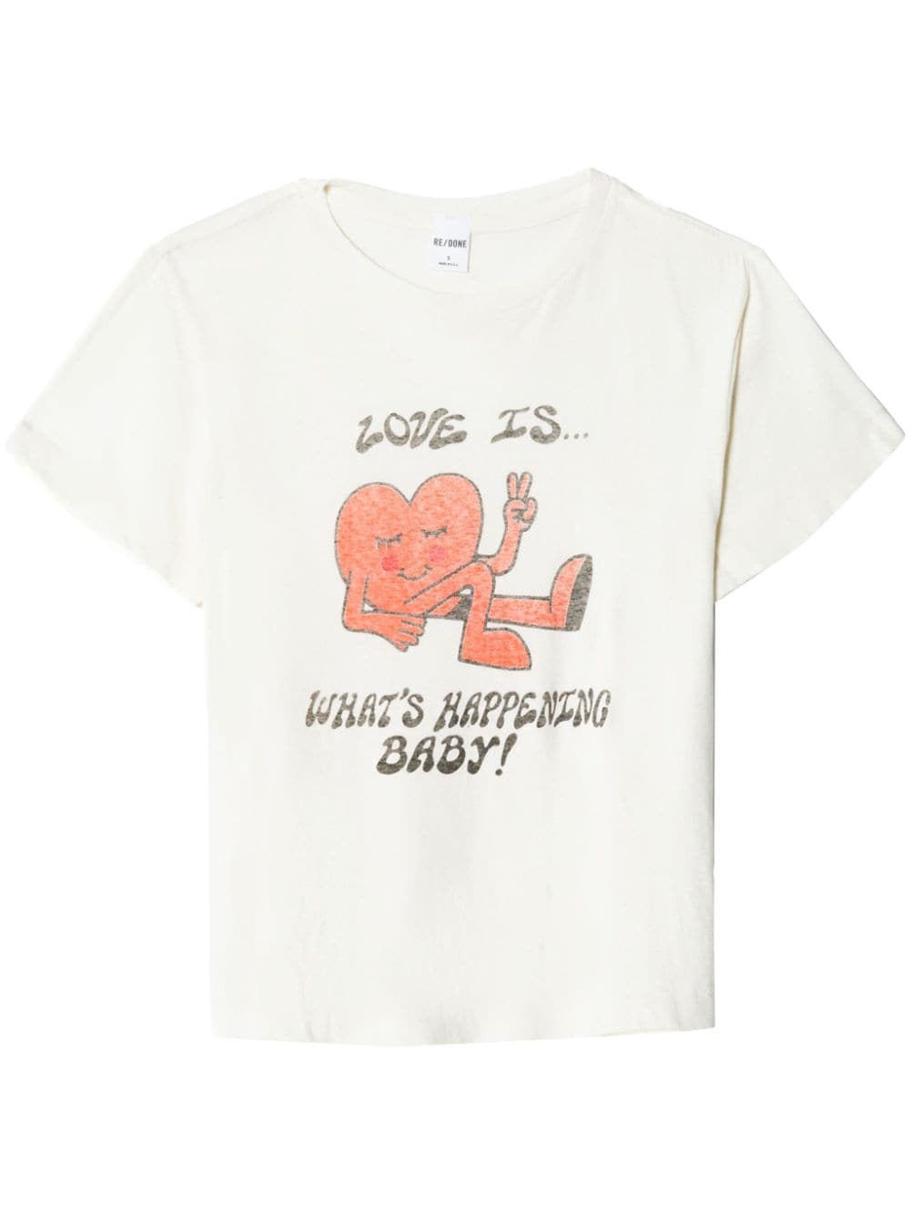 RE/DONE Classic What's Happening-print T-shirt - White von RE/DONE