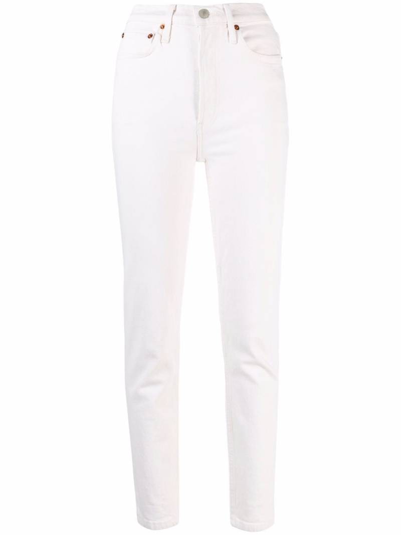 RE/DONE Comfort Stretch ankle-crop jeans - White von RE/DONE