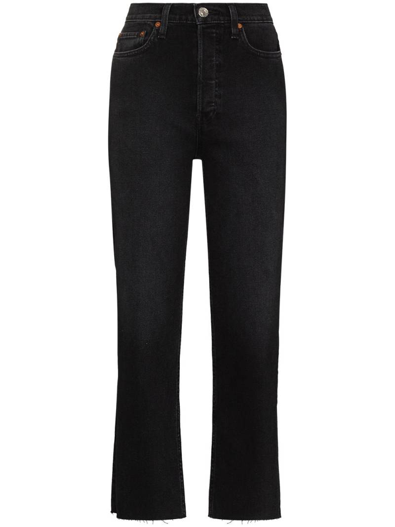 RE/DONE '70s Stone Pipe straight-leg jeans - Black von RE/DONE