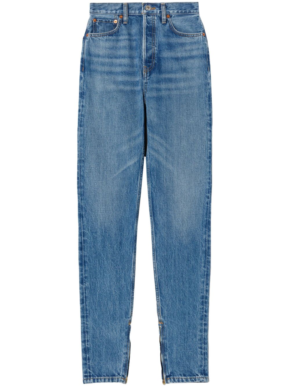 RE/DONE Super High Rise Drainpipe slim cut jeans - Blue von RE/DONE