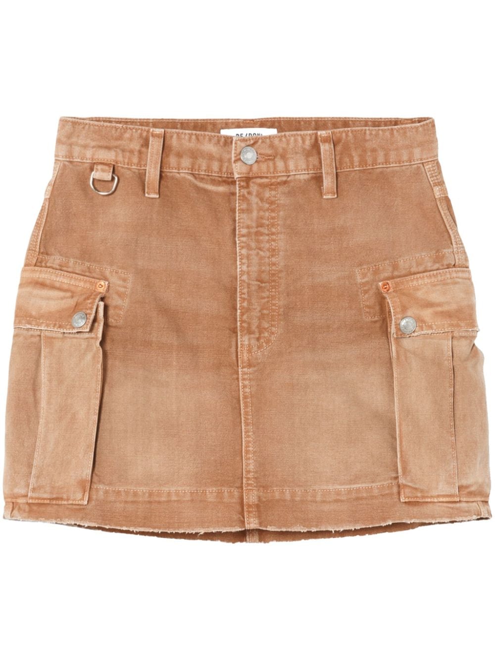 RE/DONE cargo denim mini skirt - Brown von RE/DONE