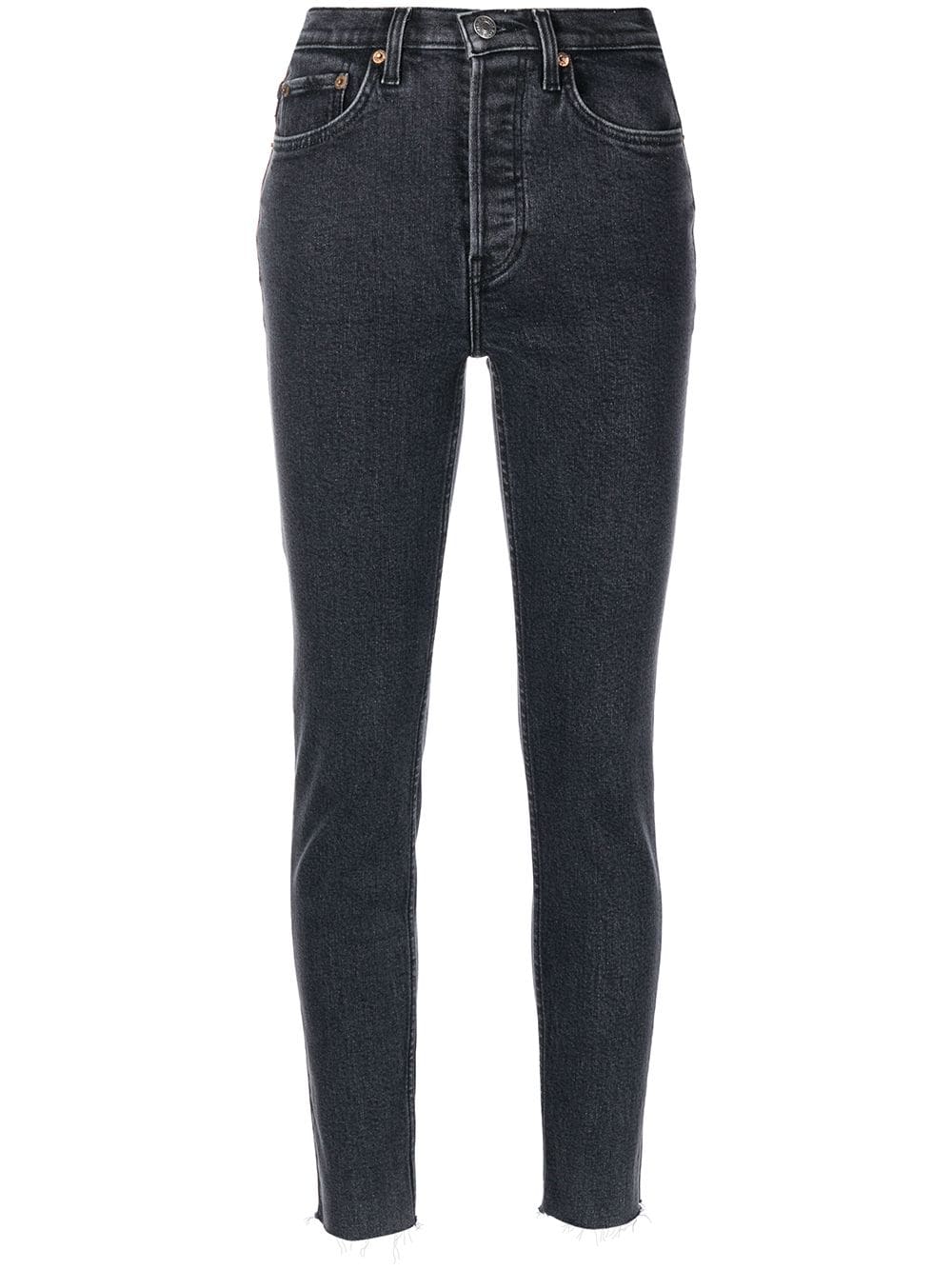 RE/DONE comfort-stretch ankle crop jeans - Black von RE/DONE