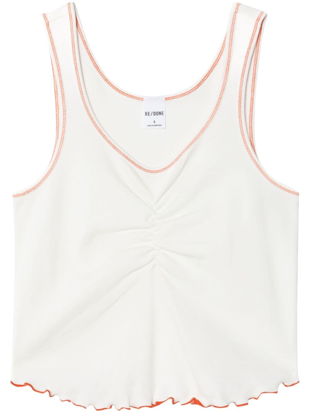 RE/DONE contrasting trim tank top - White von RE/DONE