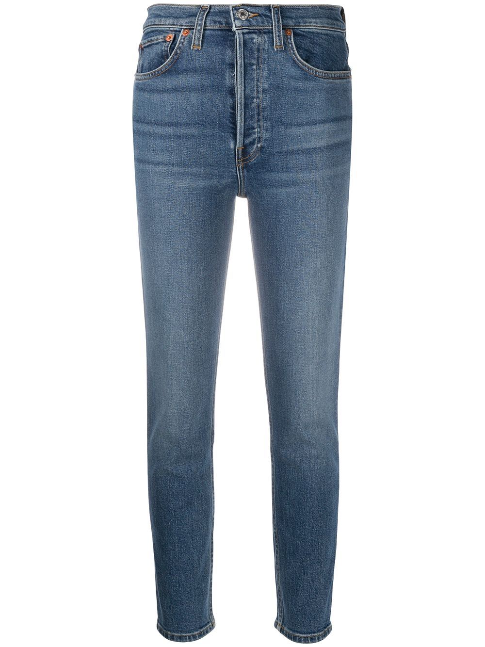 RE/DONE cropped straight-leg jeans - Blue von RE/DONE