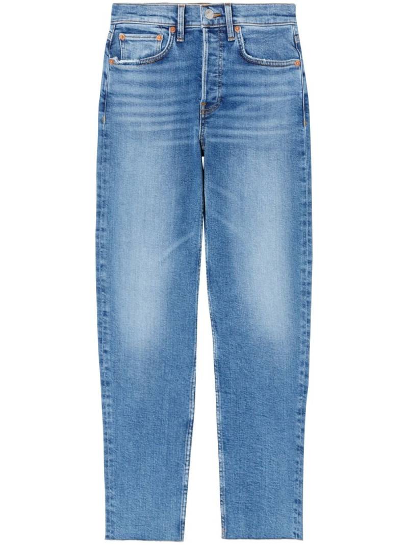 RE/DONE high-rise stove pipe jeans - Blue von RE/DONE