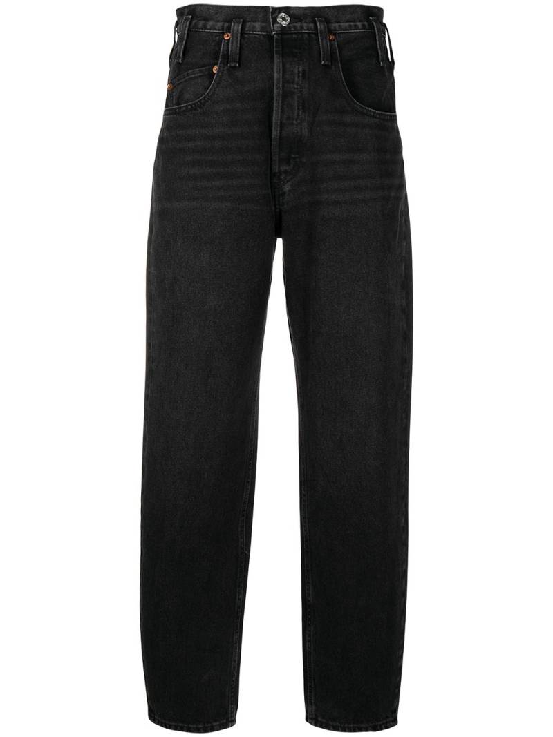 RE/DONE high-rise tapered jeans - Black von RE/DONE