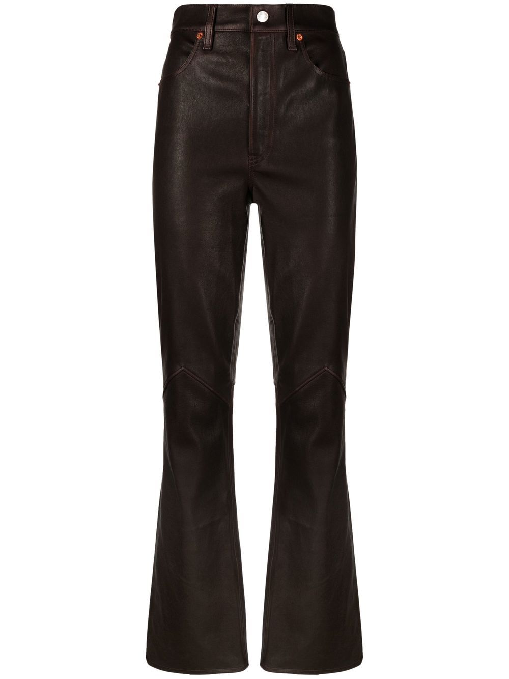 RE/DONE high-waisted flared trousers - Brown von RE/DONE