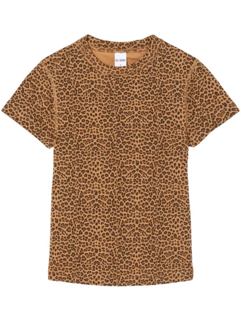 RE/DONE leopard-print cotton T-shirt - Brown von RE/DONE