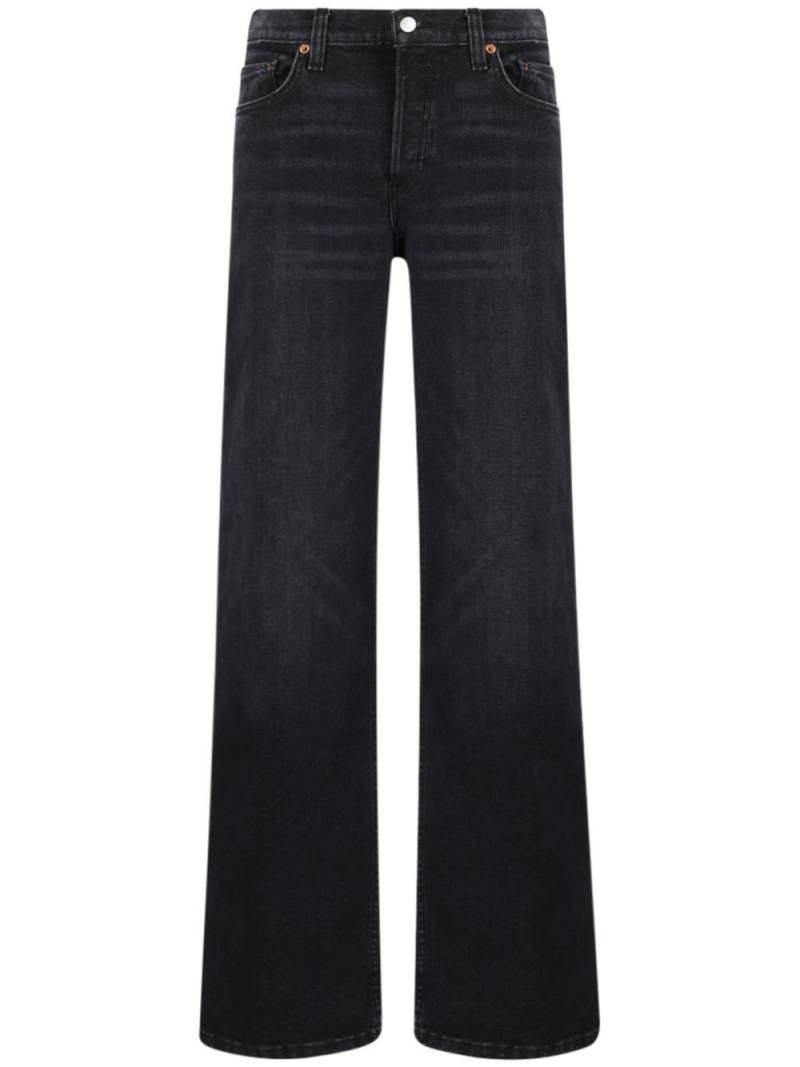 RE/DONE logo-patch wide-leg jeans - Black von RE/DONE