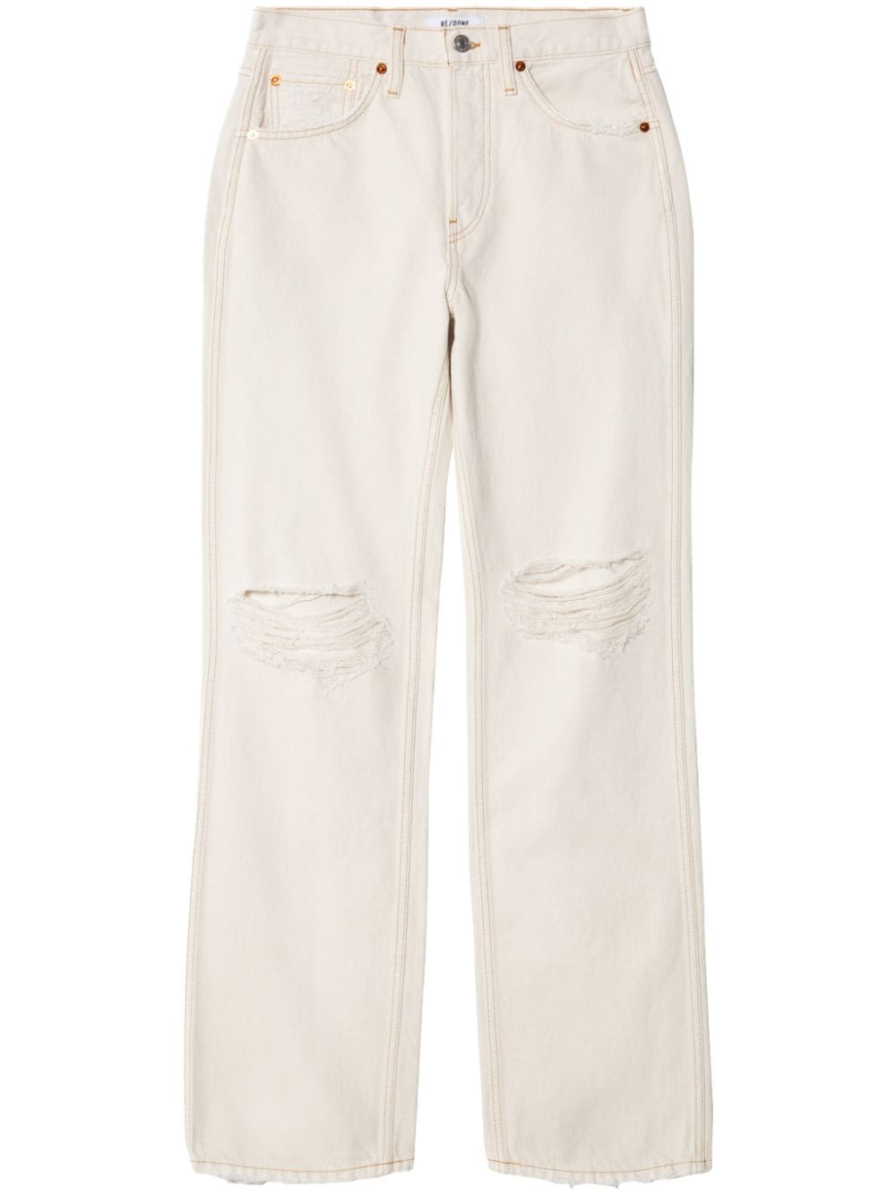 RE/DONE low-rise straight jeans - Neutrals von RE/DONE