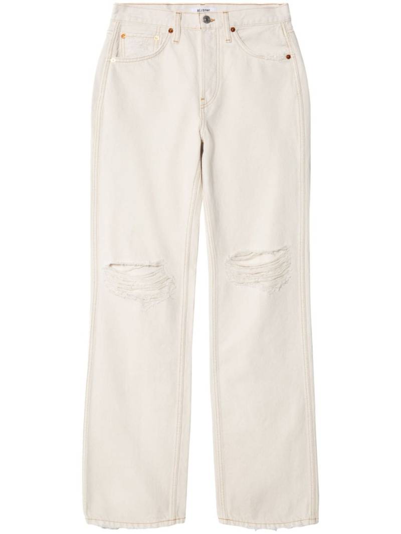 RE/DONE low-rise straight jeans - Neutrals von RE/DONE