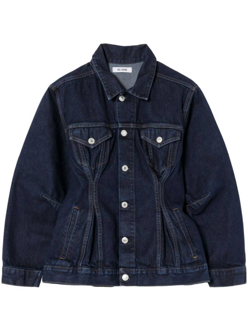 RE/DONE pintuck denim jacket - Blue von RE/DONE