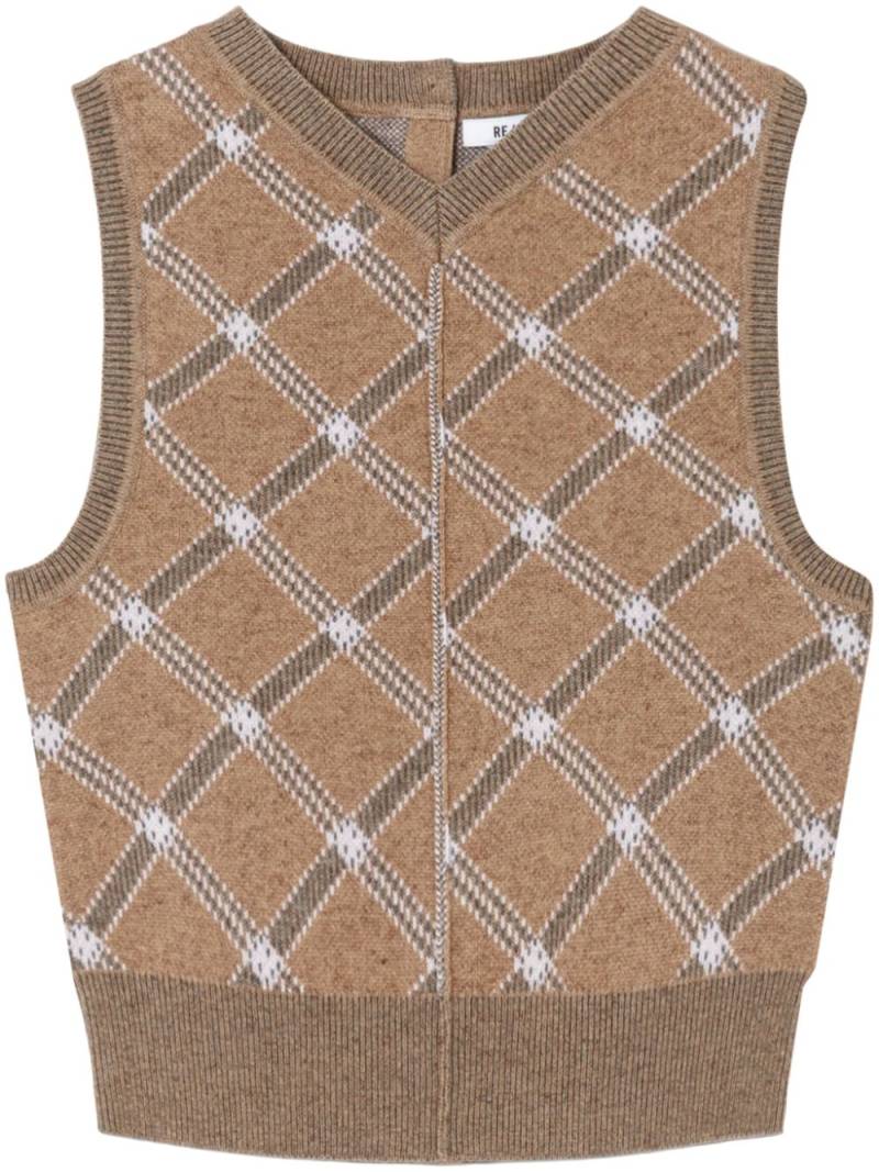 RE/DONE pintuck knit vest - Neutrals von RE/DONE