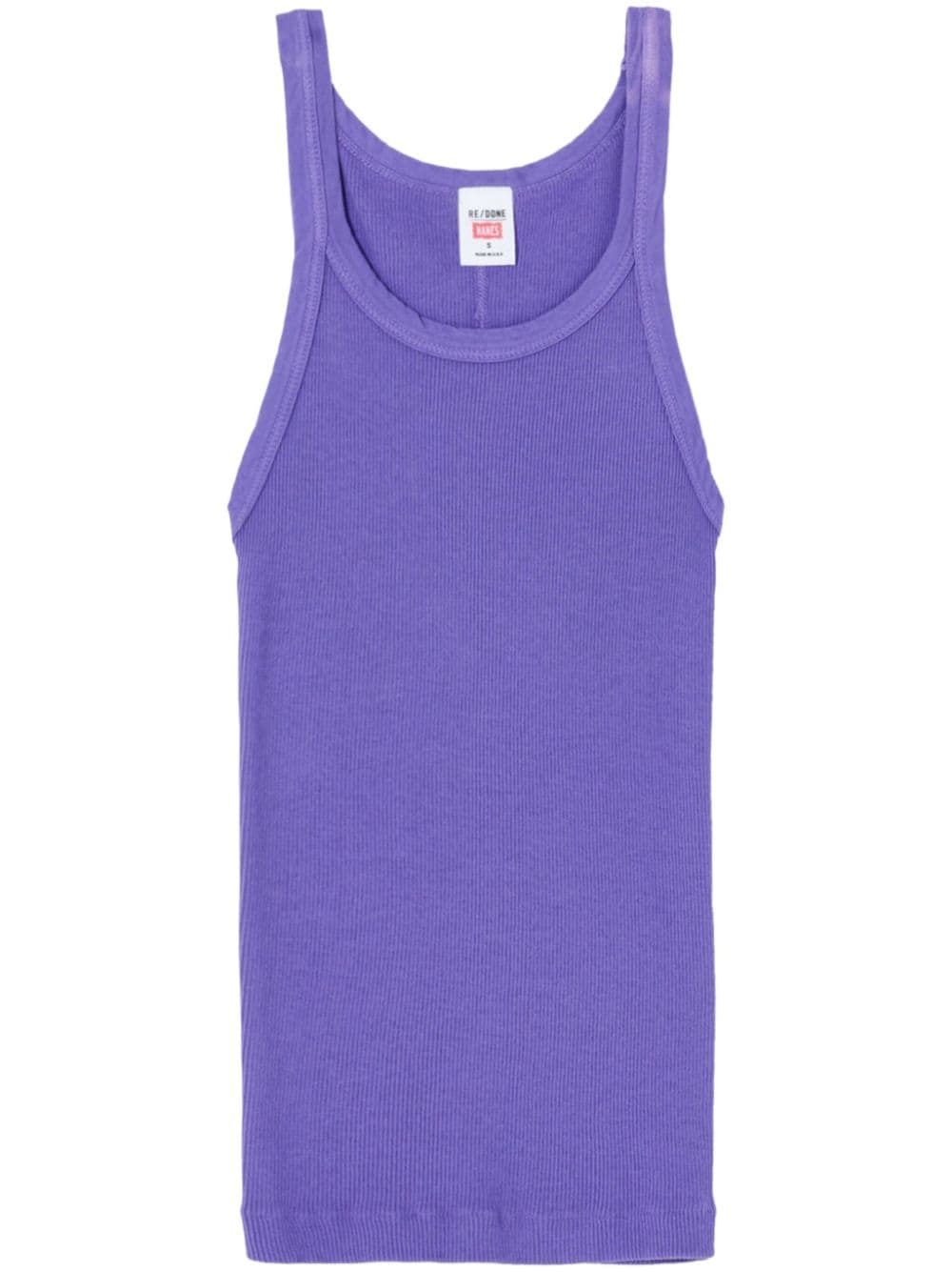 RE/DONE ribbed cotton tank top - Purple von RE/DONE