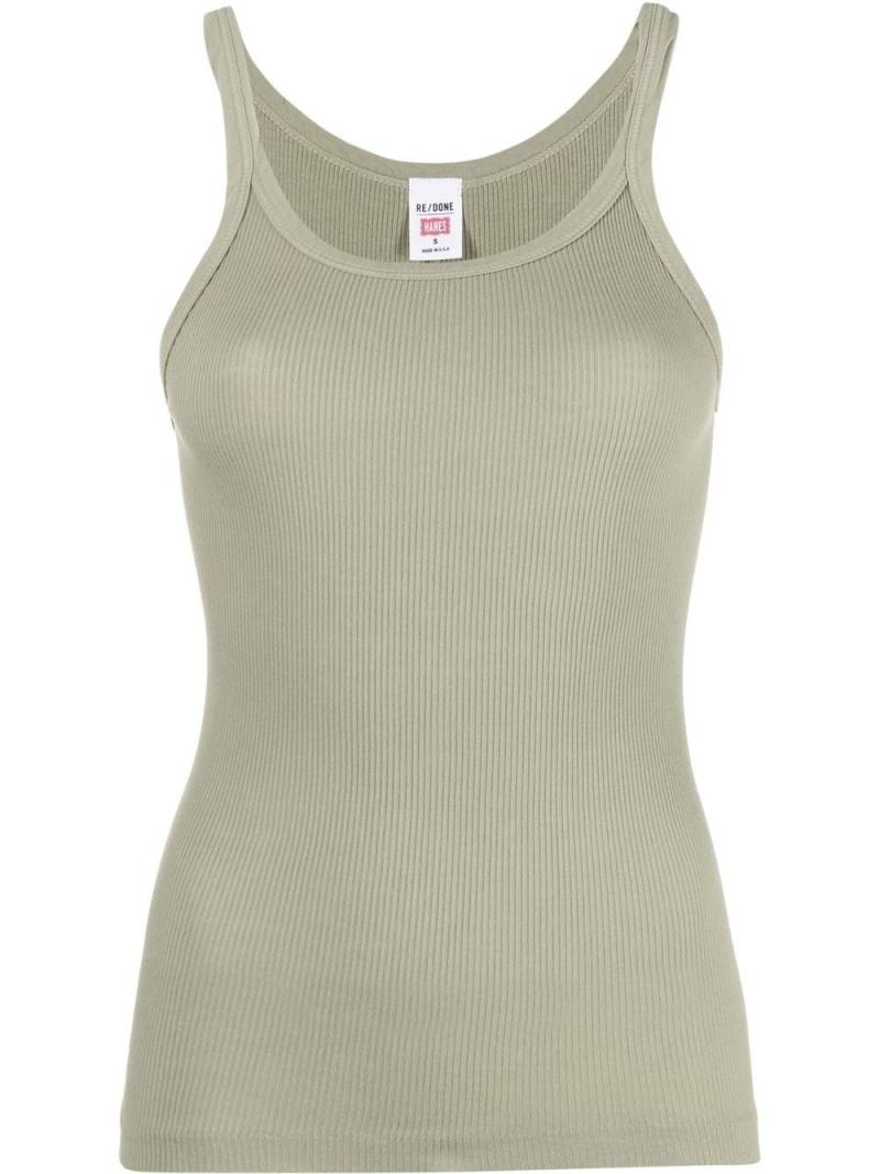 RE/DONE ribbed-knit tank top - Green von RE/DONE