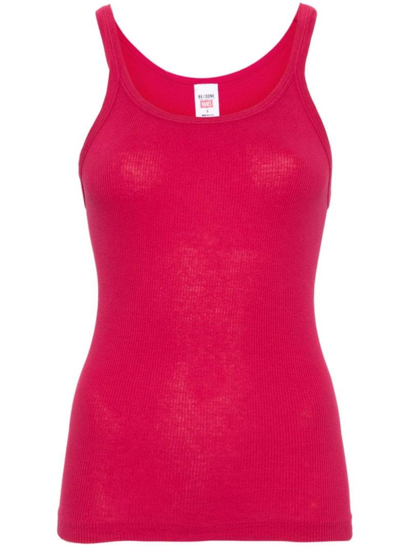 RE/DONE ribbed-knit tank top - Pink von RE/DONE