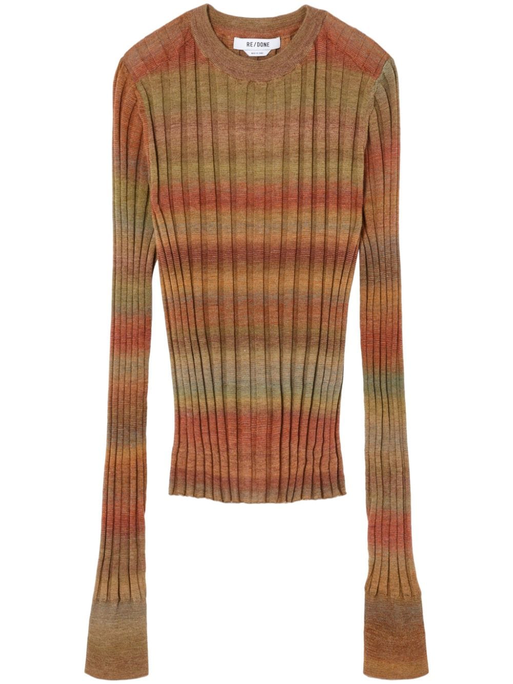 RE/DONE ribbed-knit wool jumper - Orange von RE/DONE