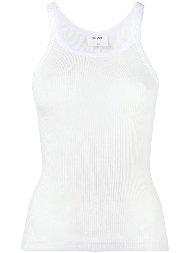 RE/DONE ribbed tank top - White von RE/DONE