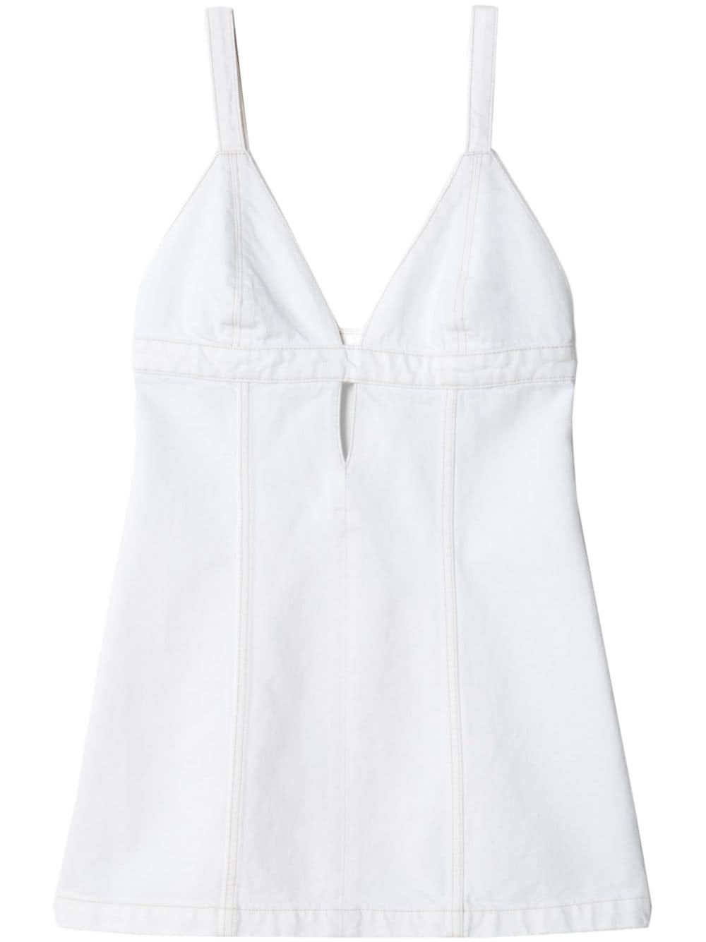 RE/DONE seamed mini dress - White von RE/DONE