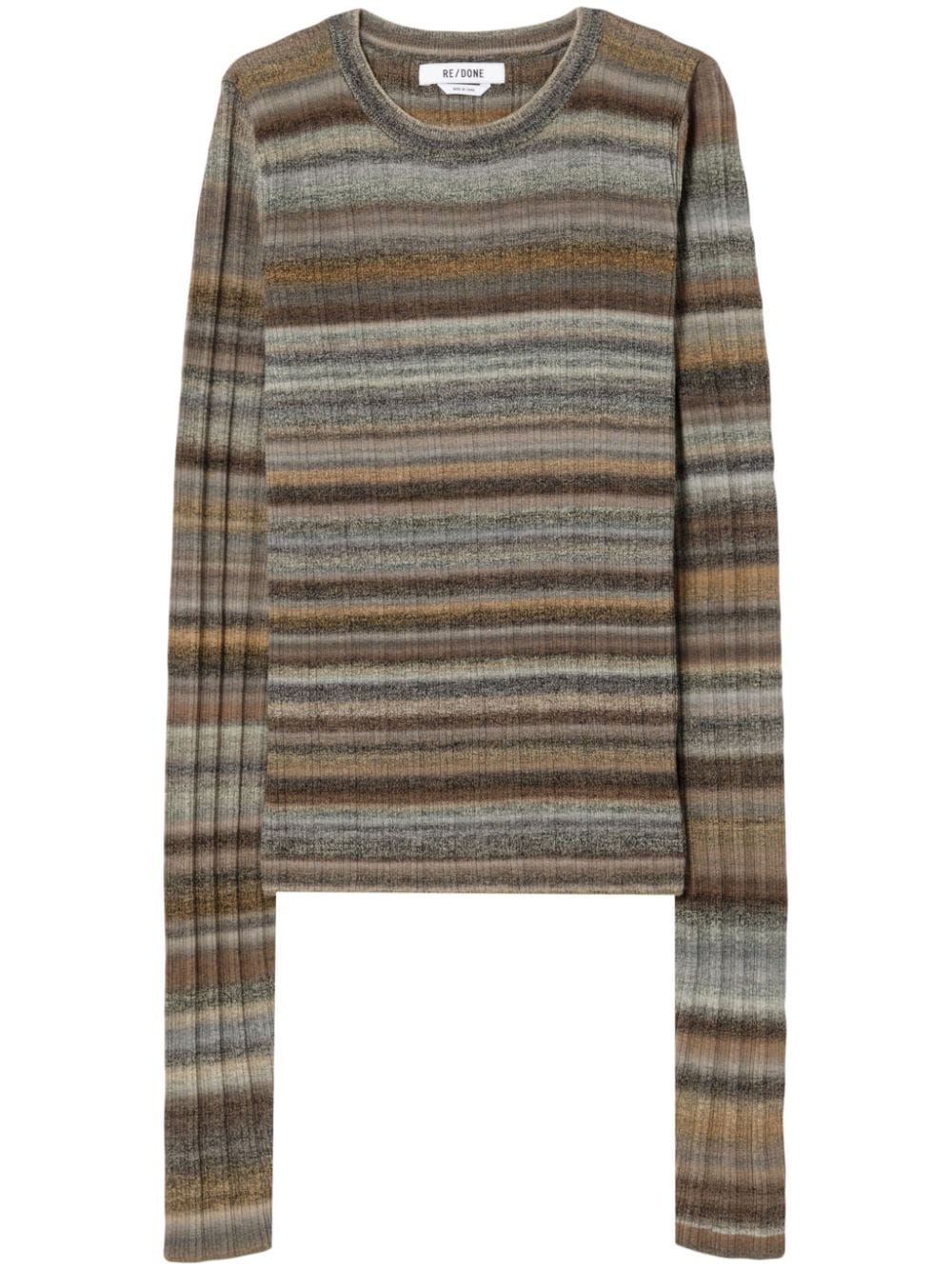 RE/DONE striped wool ribbed jumper - Grey von RE/DONE