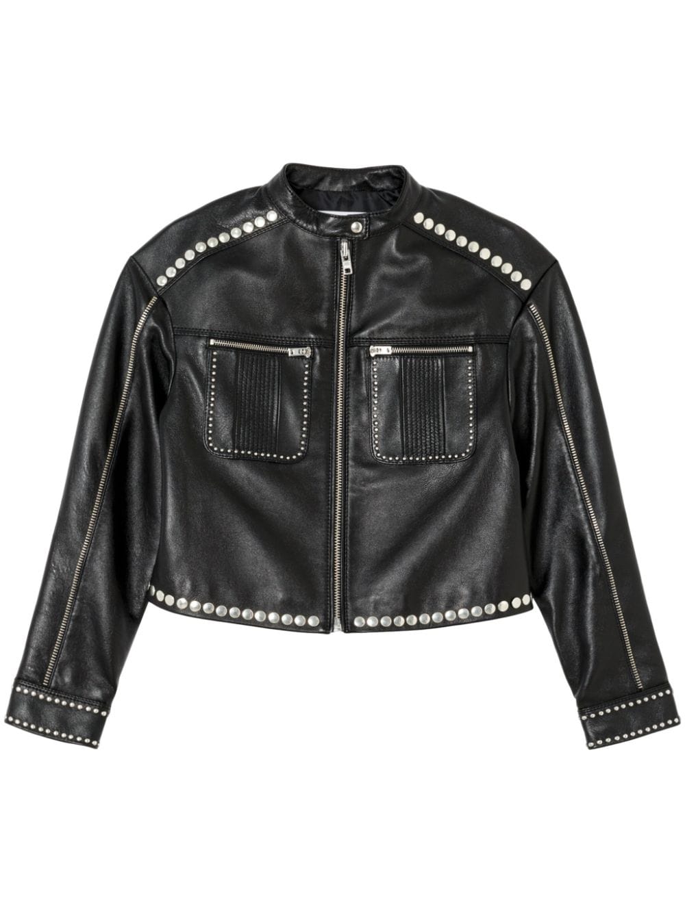 RE/DONE stud-embellished biker jacket - Black von RE/DONE