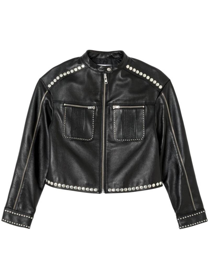 RE/DONE stud-embellished biker jacket - Black von RE/DONE