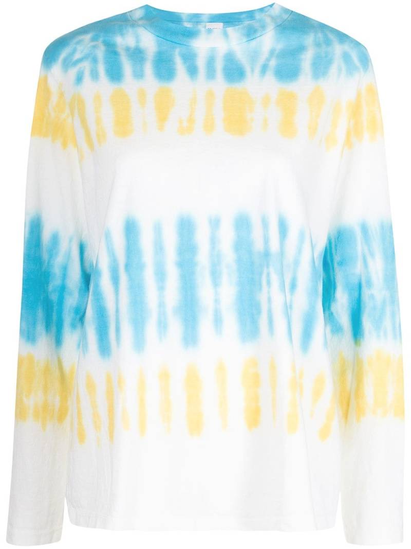 RE/DONE tie dye-print long-sleeved T-shirt - Blue von RE/DONE