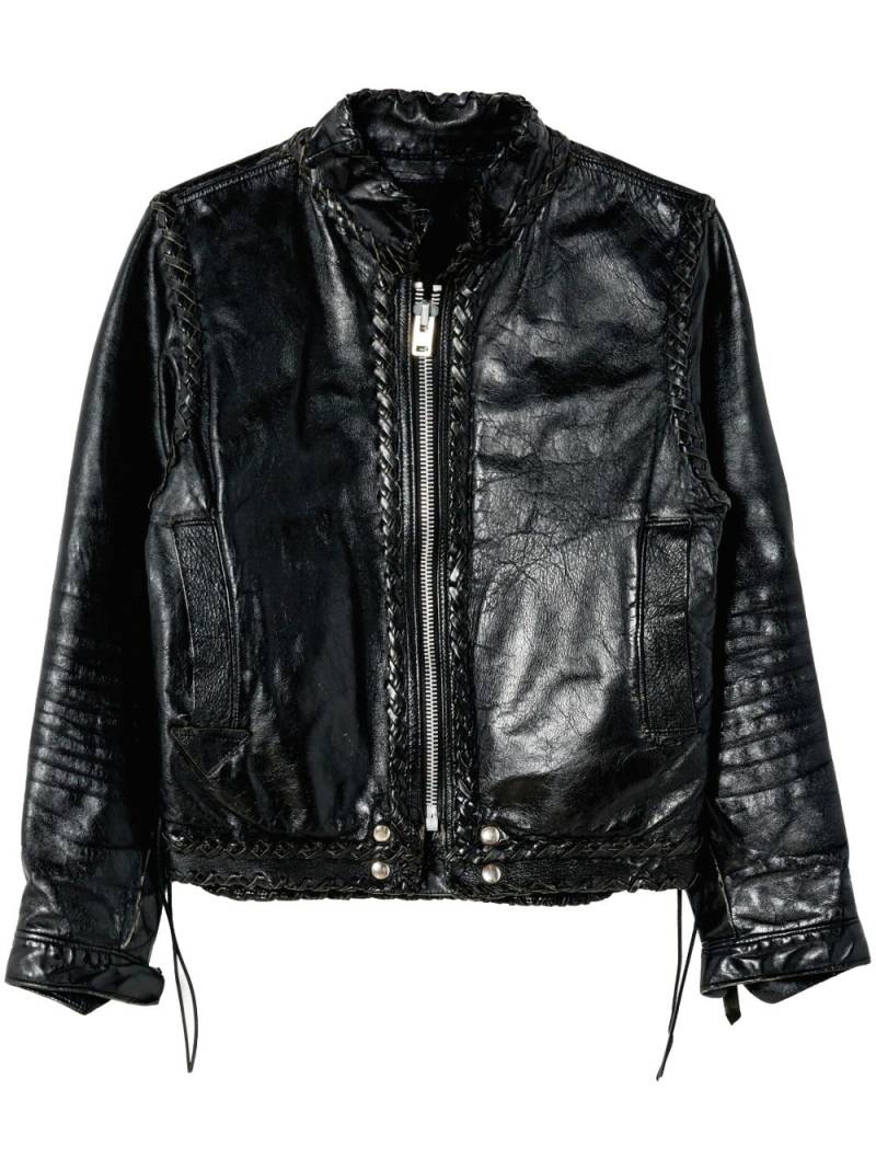 RE/DONE whipstitch leather jacket - Black von RE/DONE