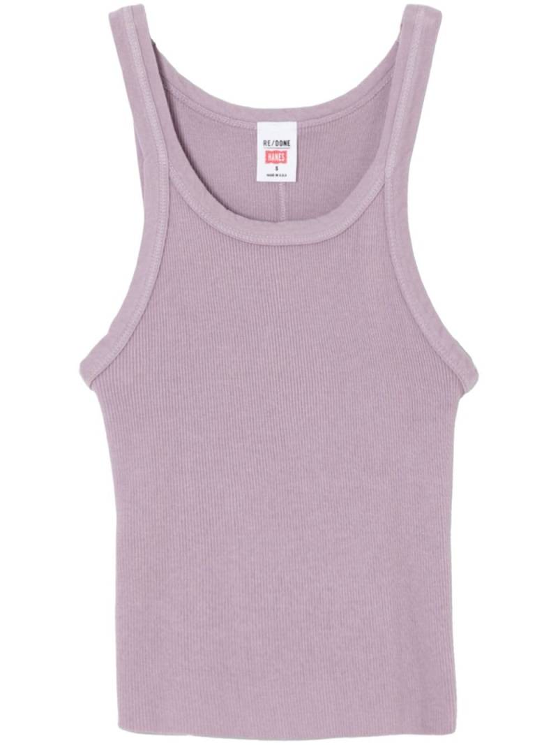 RE/DONE x Hanes cropped ribbed tank top - Purple von RE/DONE