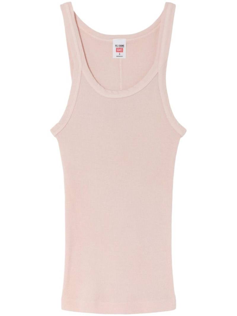 RE/DONE x Hanes ribbed tank top - Pink von RE/DONE