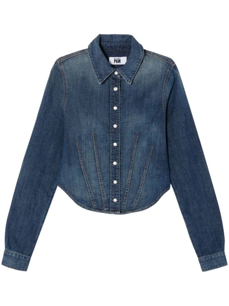 RE/DONE x Pamela Anderson denim shirt - Blue von RE/DONE