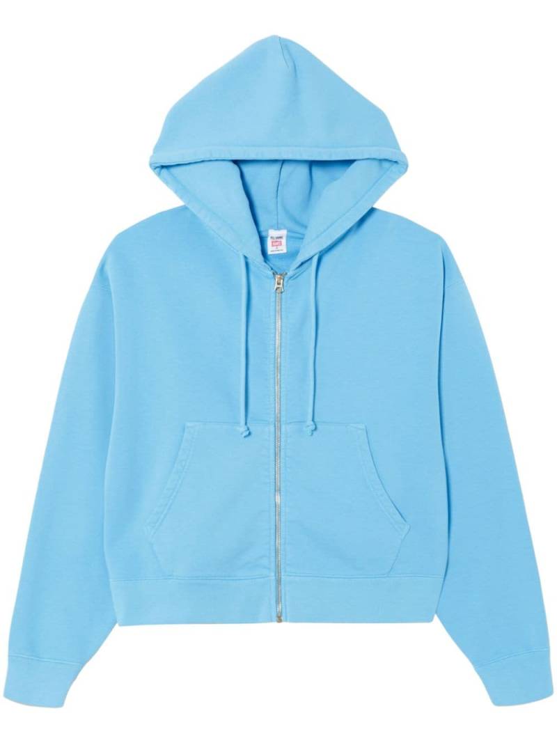 RE/DONE zip-up cotton hoodie - Blue von RE/DONE