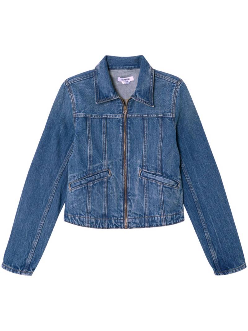 RE/DONE zip-up denim jacket - Blue von RE/DONE