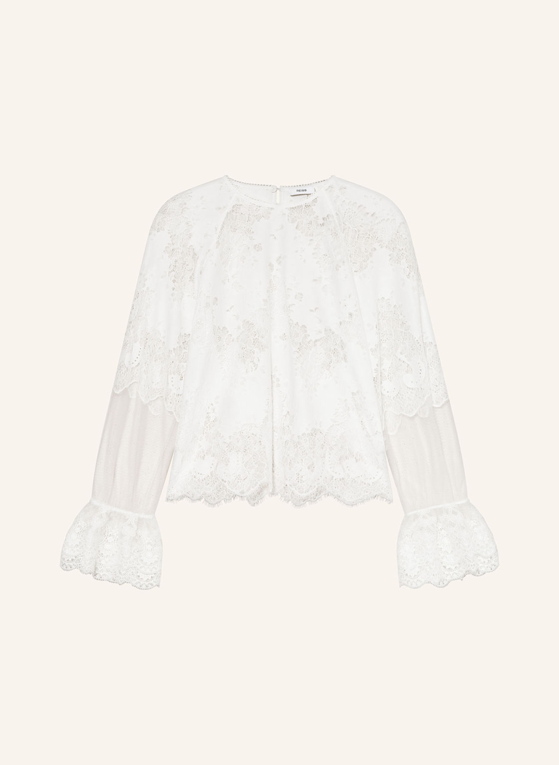 Reiss Blusenshirt Aus Lochspitze weiss von REISS