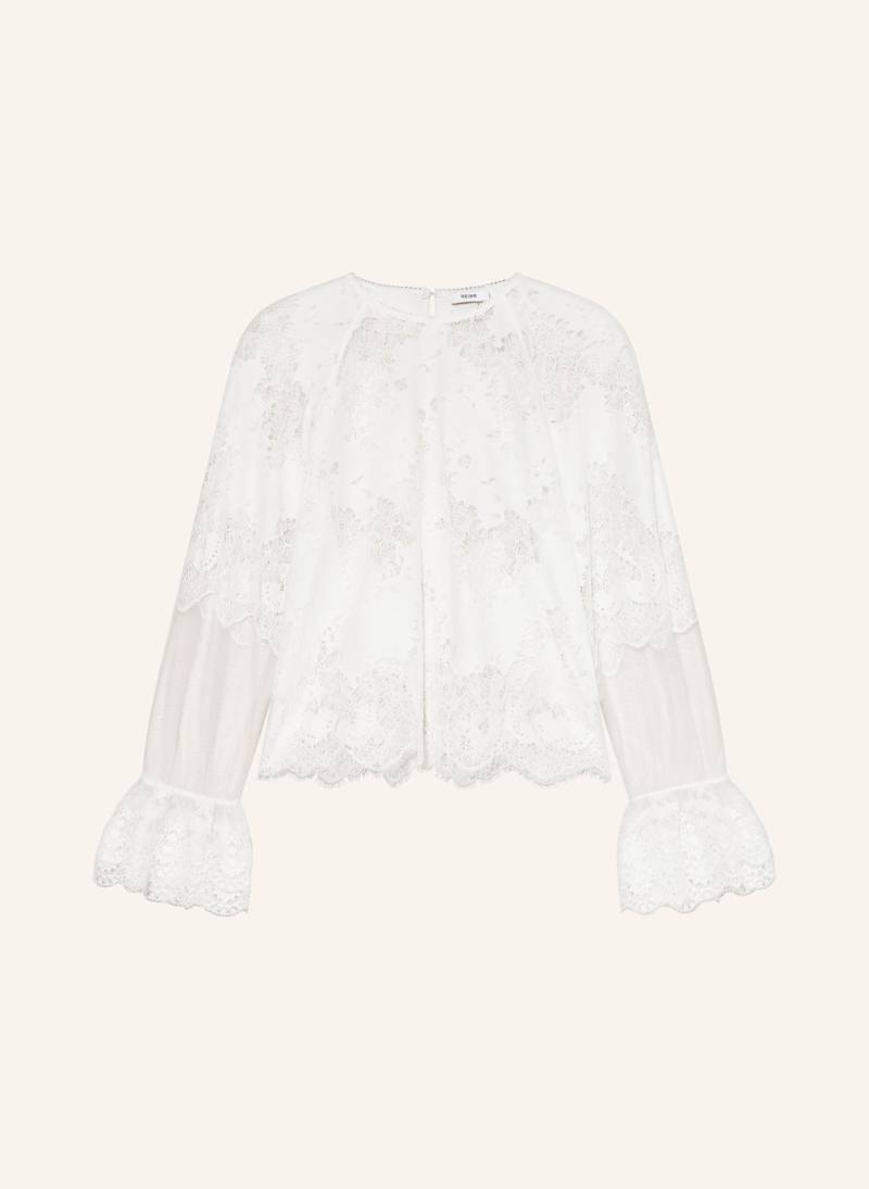 Reiss Blusenshirt Aus Lochspitze weiss von REISS