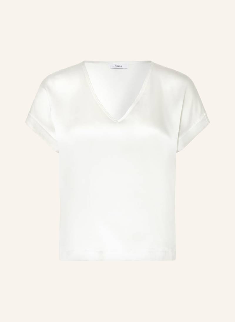 Reiss Blusenshirt Im Materialmix Mit Seide weiss von REISS