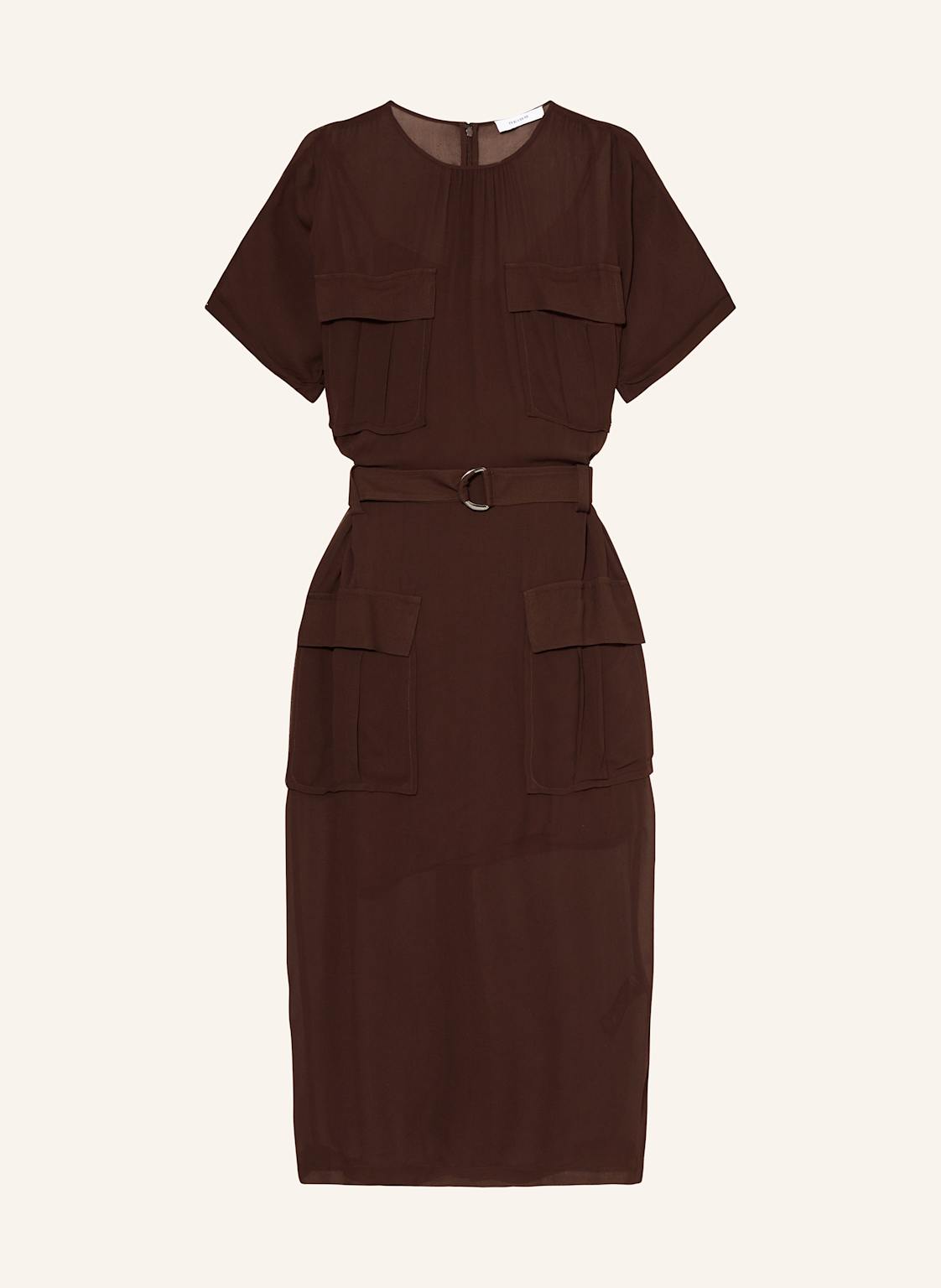 Reiss Chiffon-Kleid Essie braun Reiss Chiffon-Kleid Essie braun von REISS