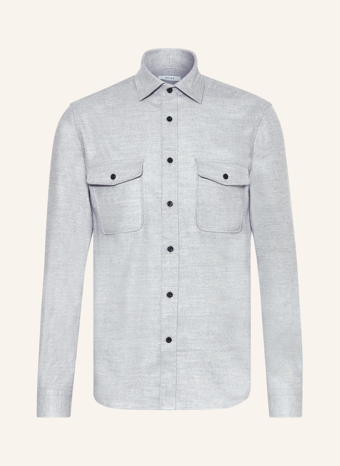 Reiss Flanellhemd Chaser Slim Fit grau Reiss Flanellhemd Chaser Slim Fit grau von REISS