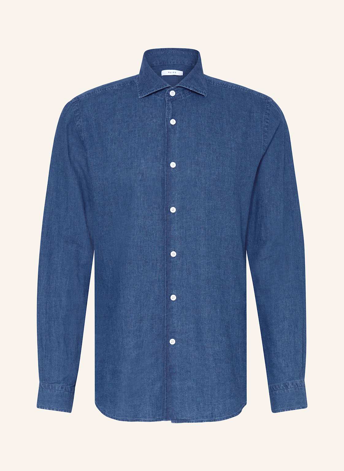 Reiss Hemd Delta Regular Fit Mit Leinen blau von REISS