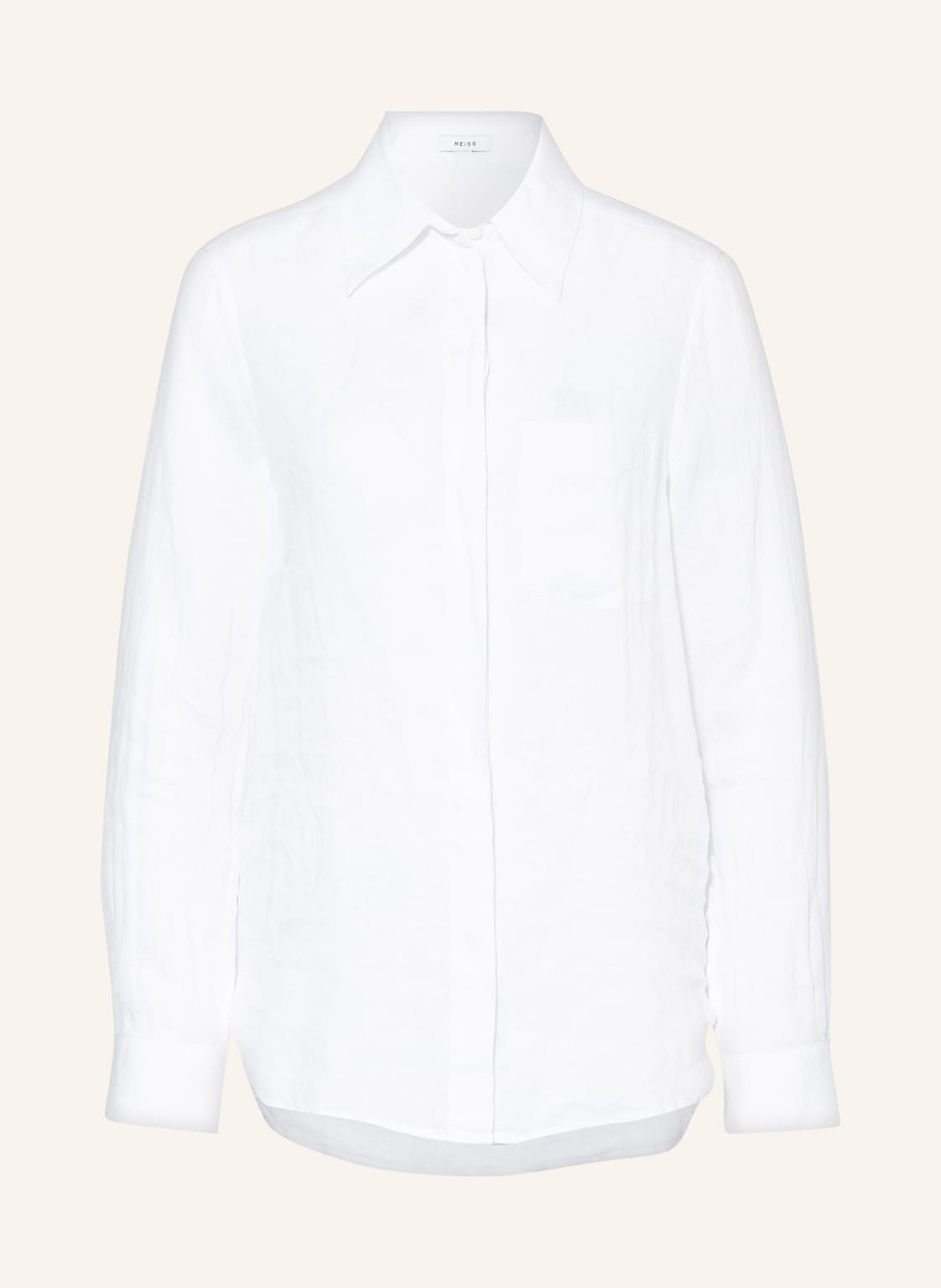 Reiss Hemdbluse Campbell Aus Leinen weiss Reiss Hemdbluse Campbell Aus Leinen weiss von REISS