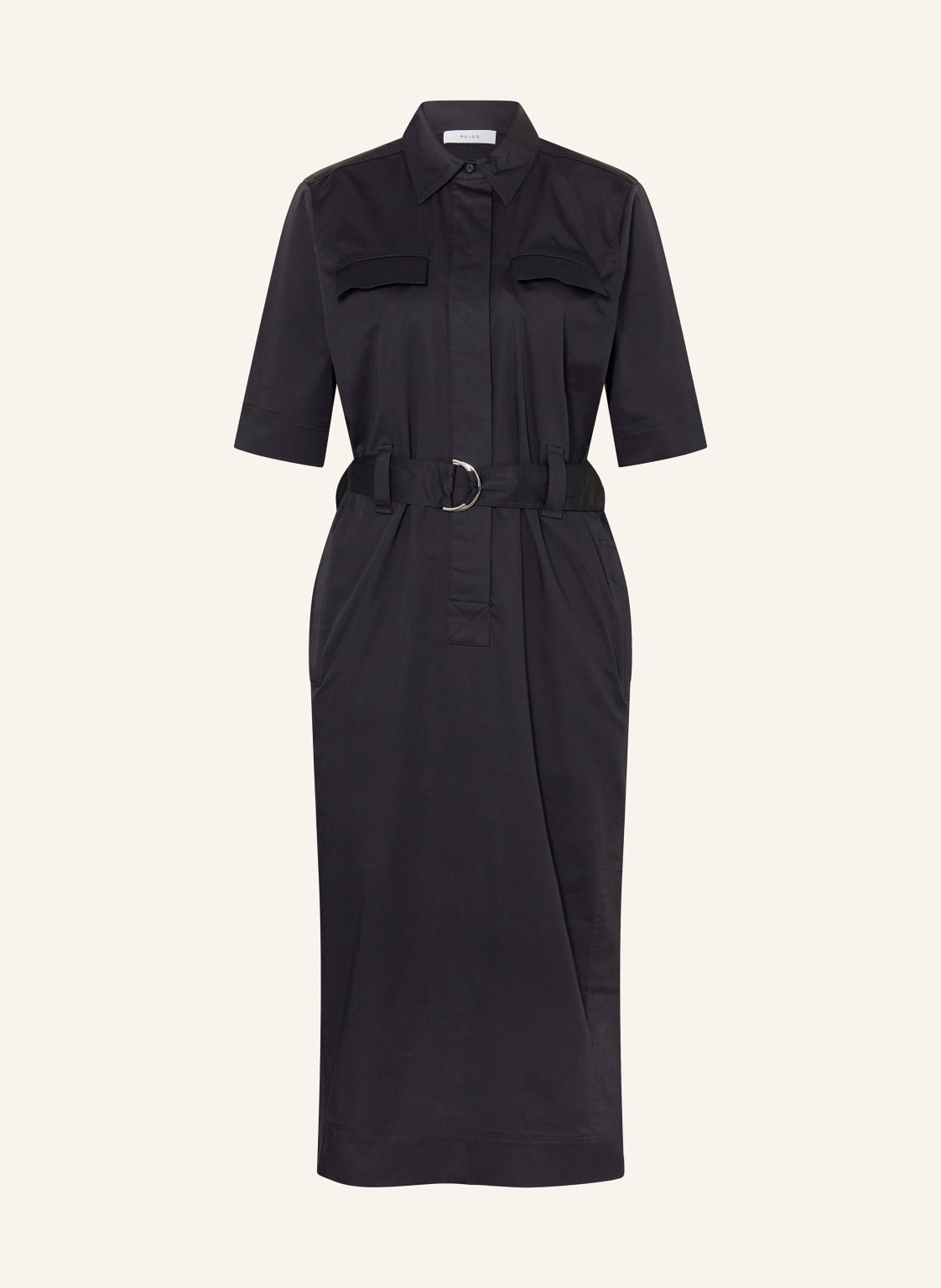 Reiss Hemdblusenkleid Aimie schwarz Reiss Hemdblusenkleid Aimie schwarz von REISS