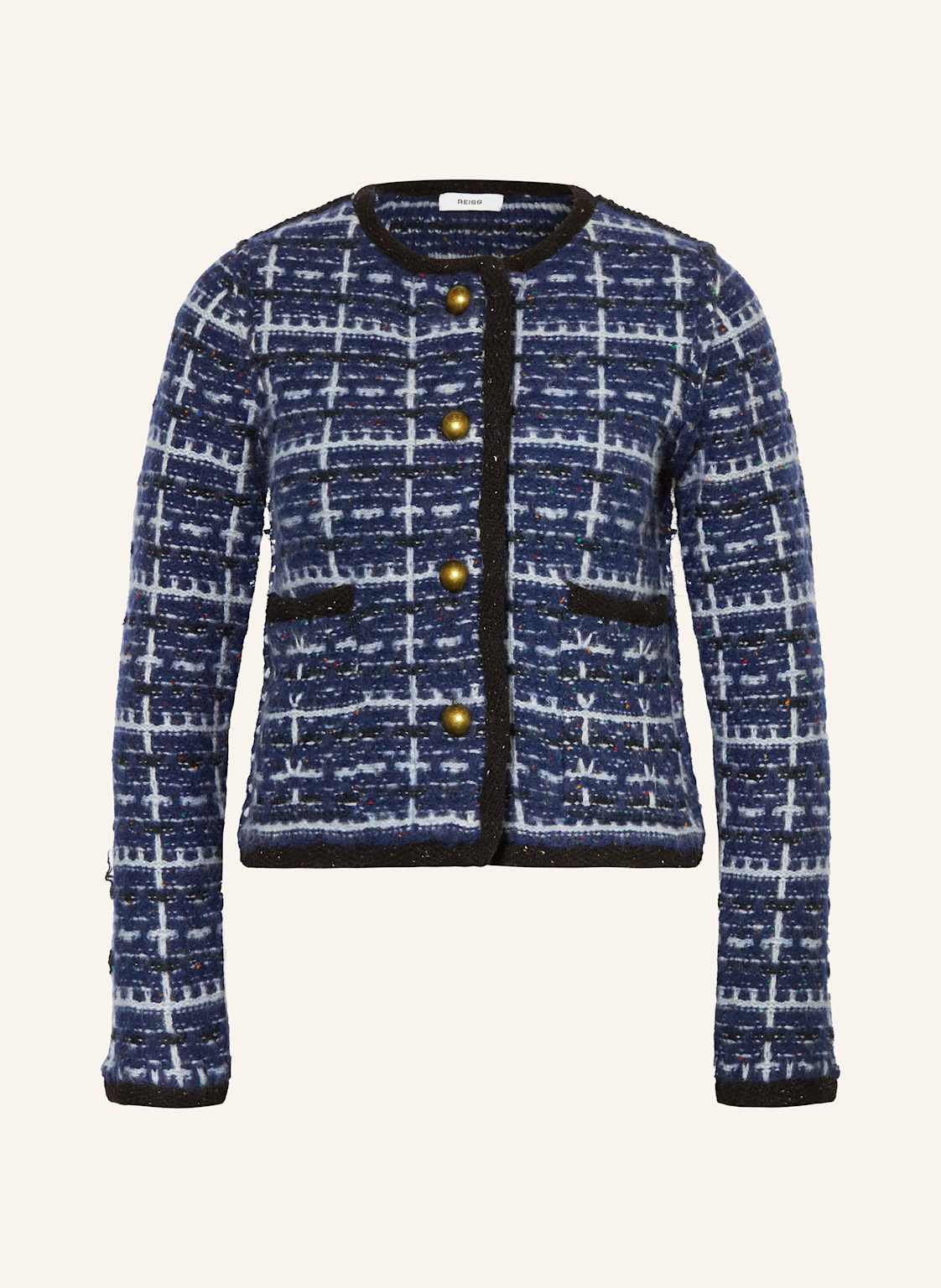 Reiss Kastenjacke Cardi Aus Tweed blau von REISS