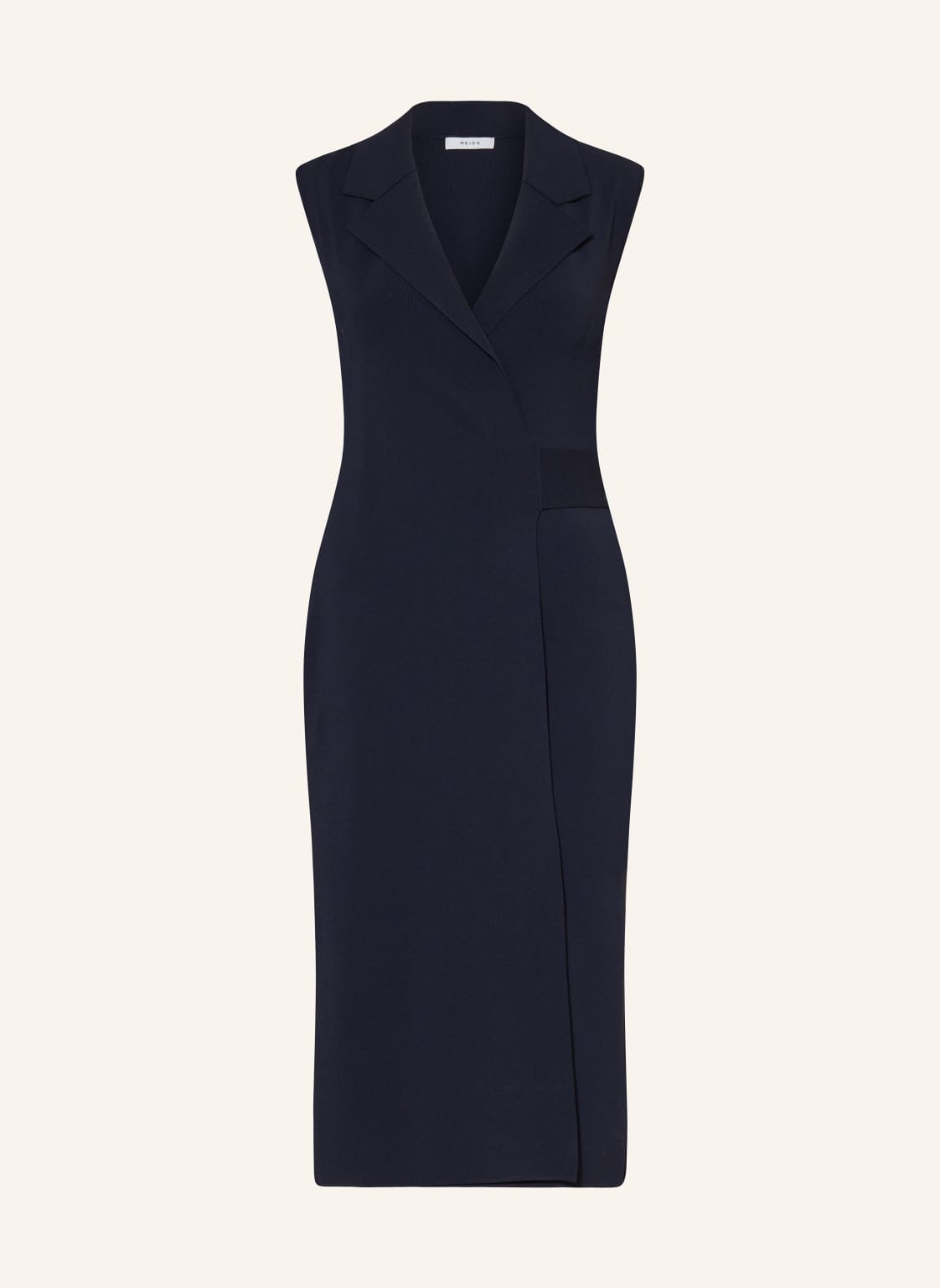 Reiss Kleid Elle In Wickeloptik blau von REISS