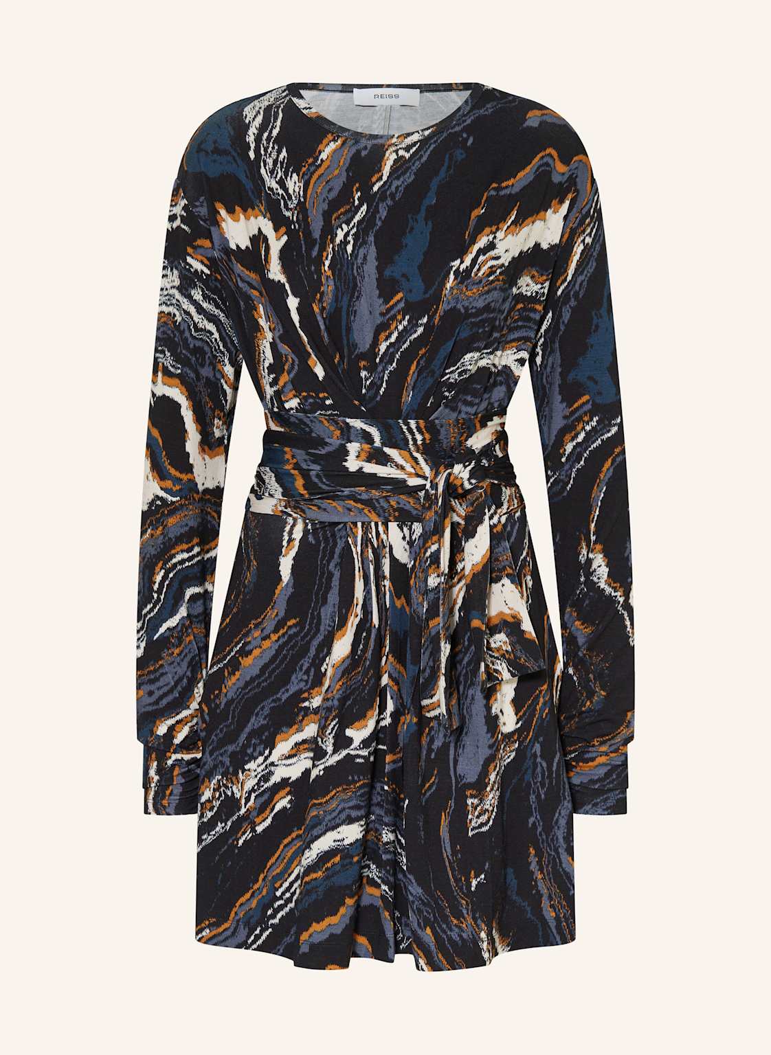 Reiss Kleid Jasmine In Wickeloptik blau Reiss Kleid Jasmine In Wickeloptik blau von REISS
