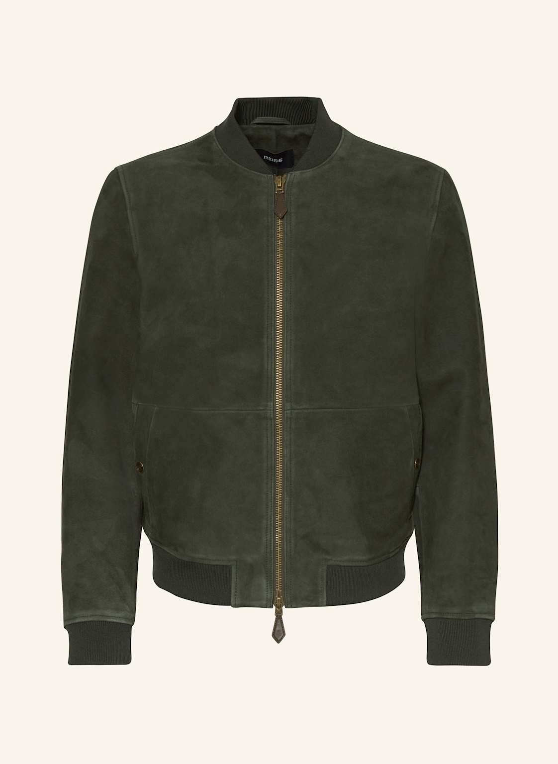 Reiss Lederblouson Brick gruen Reiss Lederblouson Brick gruen von REISS