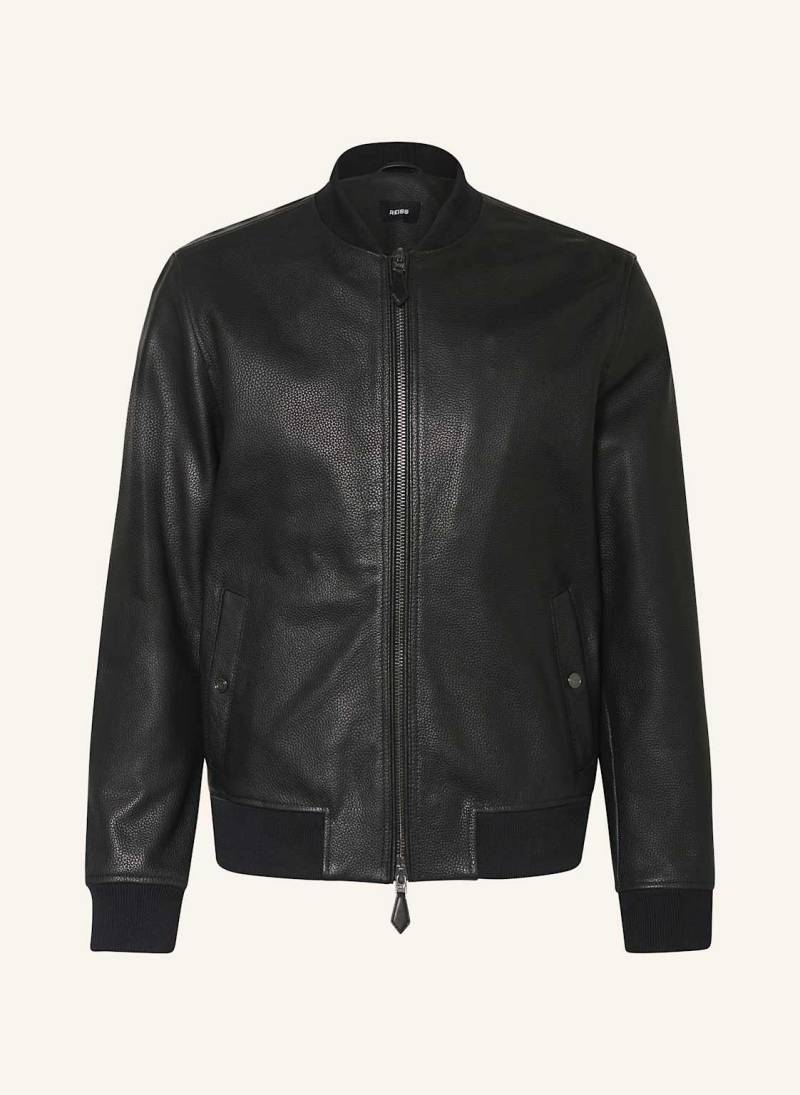 Reiss Lederblouson Cast schwarz von REISS