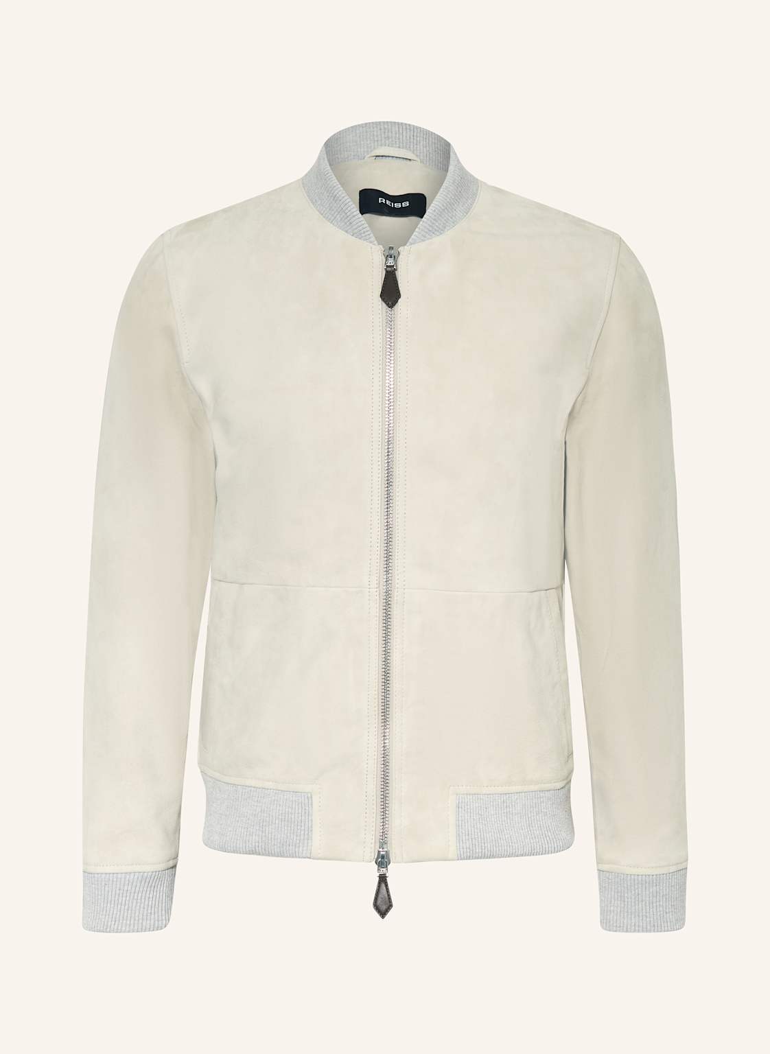 Reiss Lederblouson Diego weiss von REISS