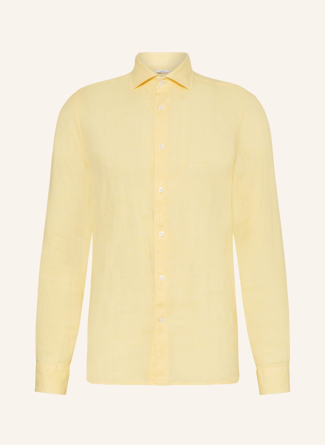 Reiss Leinenhemd Ruban Regular Fit gelb von REISS