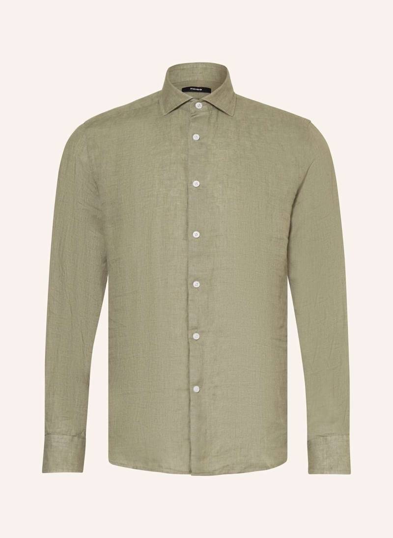 Reiss Leinenhemd Ruban Regular Fit gruen von REISS