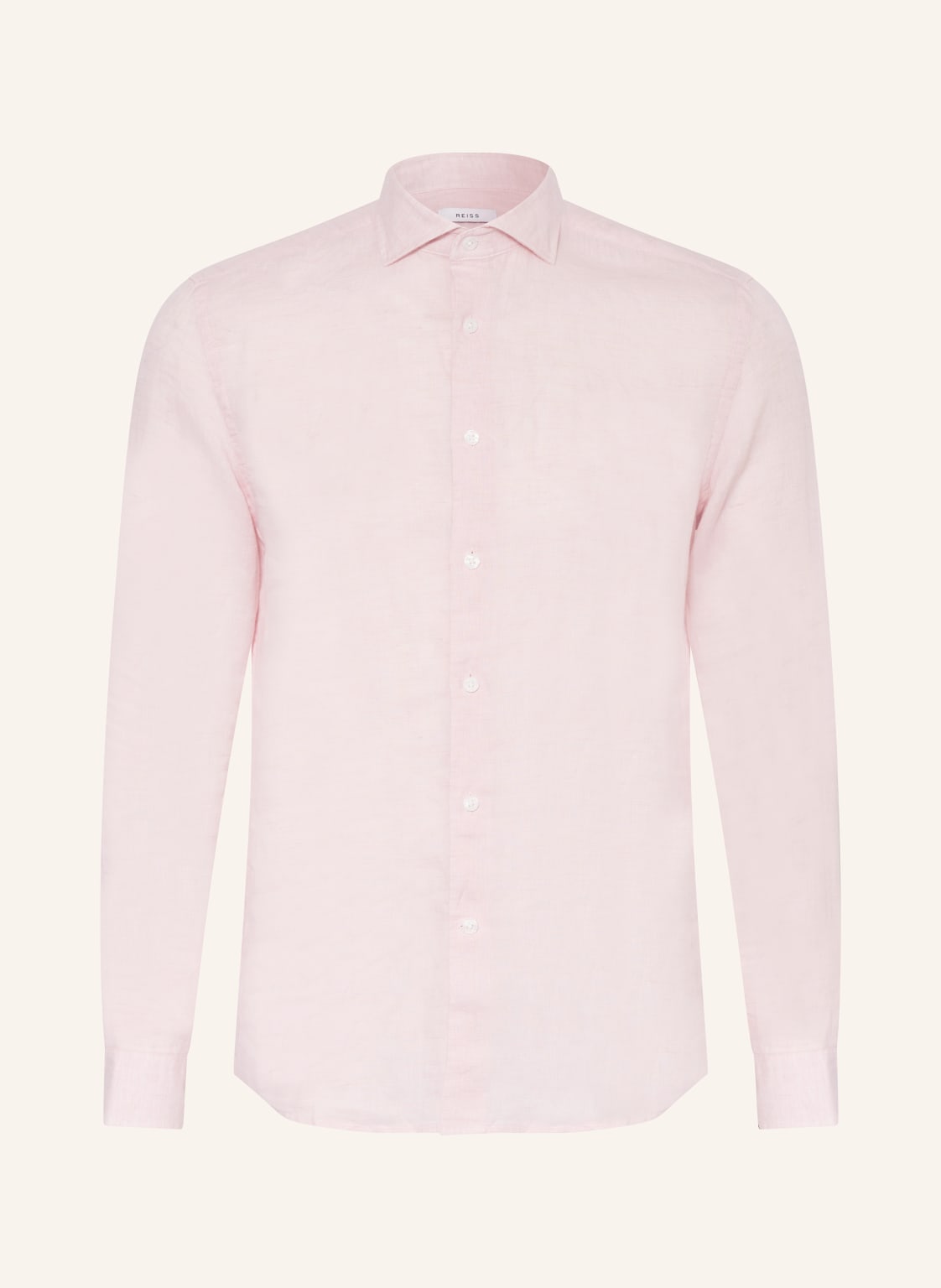 Reiss Leinenhemd Ruban Regular Fit rosa von REISS